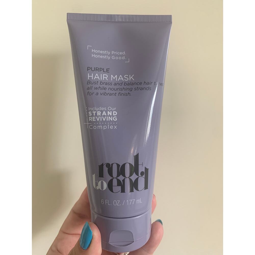 Root to end purple hair mask